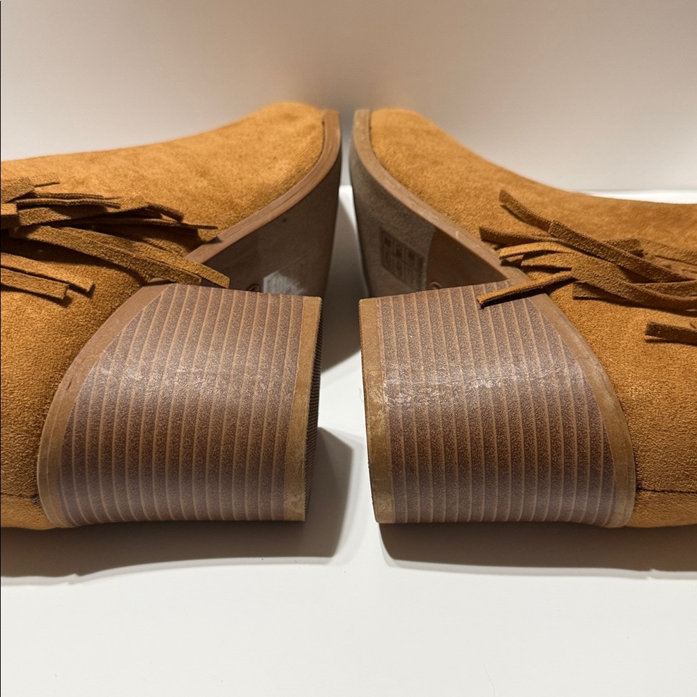 Journee Fringe Suede Mid-Calf Boots - Picture 5 of 7